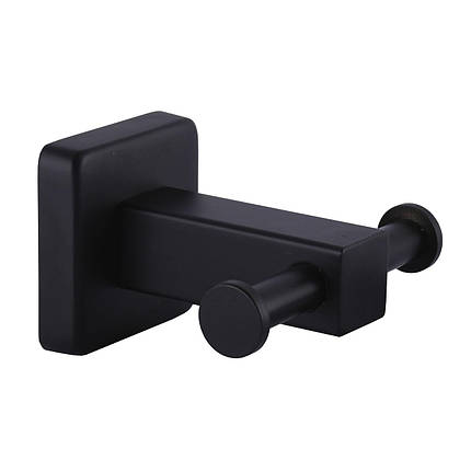 Гачок подвійний Globus Lux BQ9412 чорний матовий SUS304, фото 1