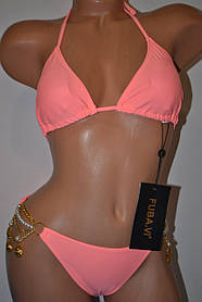 Купальник Fuba.Vi з ракушками на трусах Персиковий