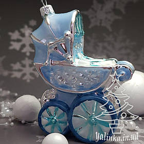 Скляна ялинкова іграшка Коляска  Komozja Family