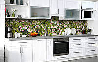 Скинали на кухню Zatarga «Цветочное изумление» 600х2000 мм виниловая 3Д наклейка кухонный фартук самоклеящаяся