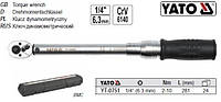 Ключ динамометричний 1/4" l=281 мм F=2-10 NM YATO-0751