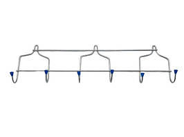 Вішалка для одягу та рушників настінна металева на 6 гачків L 37 cm W 10 cm