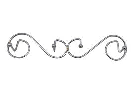 Вішалка настінна металева хромована на 4 гачка для одягу та рушників у ванну кімнату 32 * 5,5 см