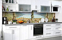 Скинали на кухню Zatarga «Долина счастья» 600х2000 мм виниловая 3Д наклейка кухонный фартук самоклеящаяся