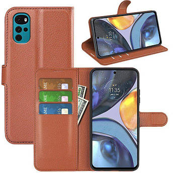 Чохол-книжка Litchie Wallet для Motorola G22 Brown