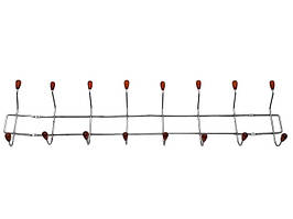 Вішалка для верхнього одягу настінна металева на 8 гачків L 67 cm W 16 cm