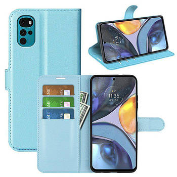 Чохол-книжка Litchie Wallet для Motorola G22 Light Blue