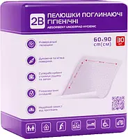 Пеленки гигиенические 2B Поглощающие 60х90 см 30 шт