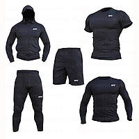 Компрессионная одежда комплект 5 в 1 UFC (ЮФС) для тренировок Черный Пакистан