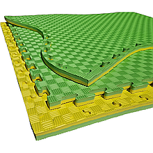 Покриття для дитячої кімнати 1000х1000х20мм мат татами ластівчин хвіст EVA жовто-зелений