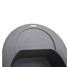 Гранітна мийка Globus Lux MORAINE сірий металік 600х470 мм-А0003, фото 6