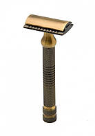 Бритва для гоління Т-подібна Pearl SHD-27 Antique Brass Closed Comb