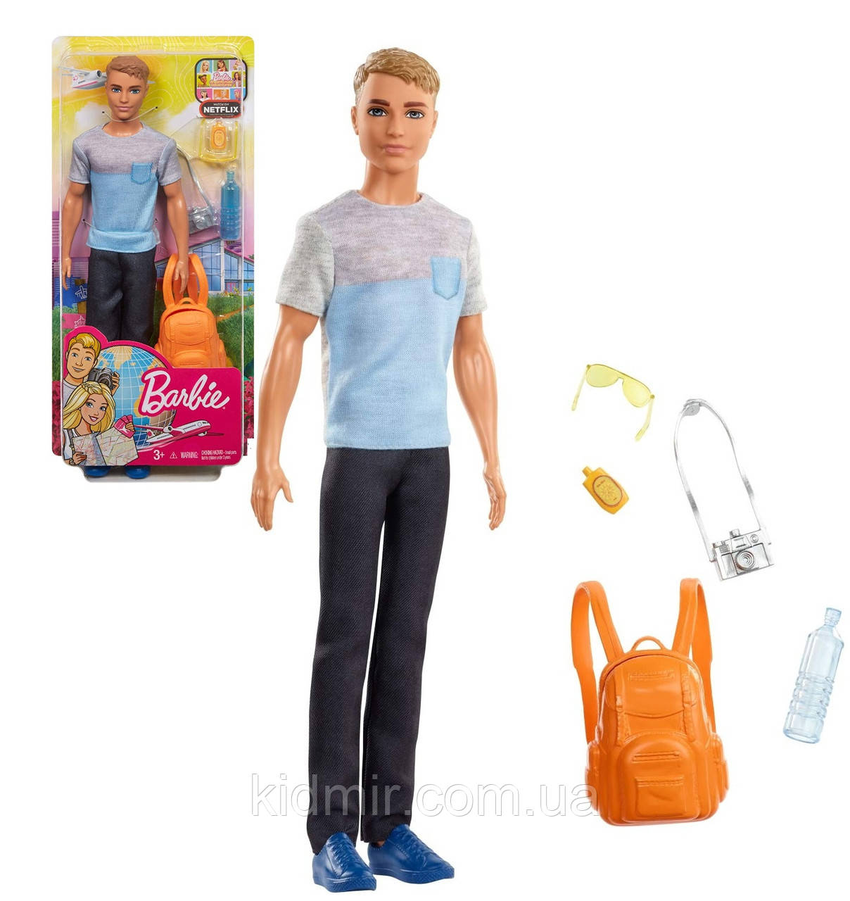 Barbie Travel Ken FWV15 Лялька Барбі Кен Подорож