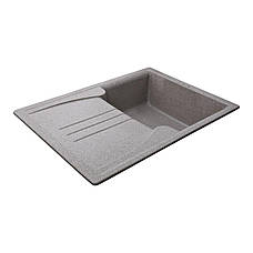 Гранітна мийка Globus Lux BALATON моко 680х500 мм, фото 3