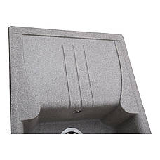 Гранітна мийка Globus Lux BALATON моко 680х500 мм, фото 5