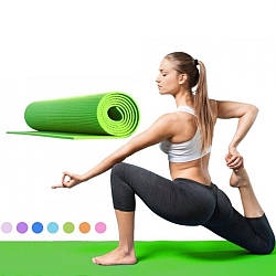 Килимок для йоги та фітнесу 173х61х0,5 см, Салатовий / EVA килимок для спорту / Мат для йоги / Йогомат
