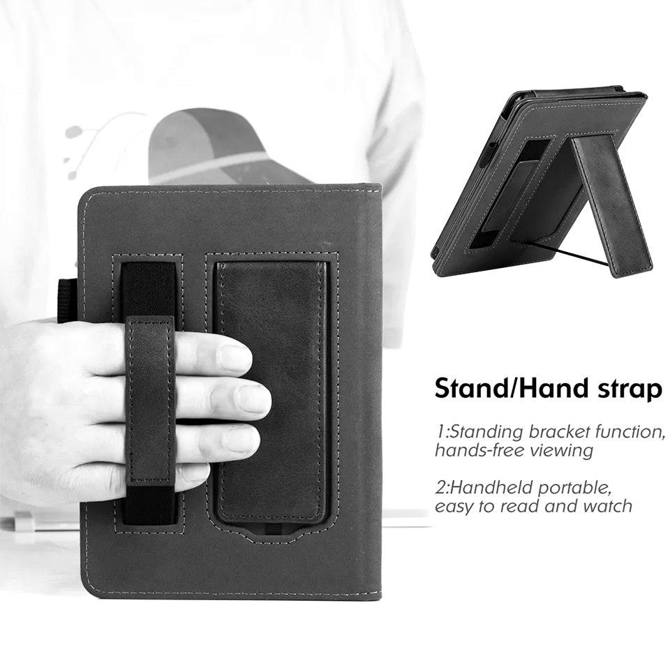  Чохол PocketBook 606 з ремінцем для руки та підставкою чорний