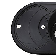 Гранітна мийка Globus Lux LUISE чорний 780х500 мм-А0002, фото 3