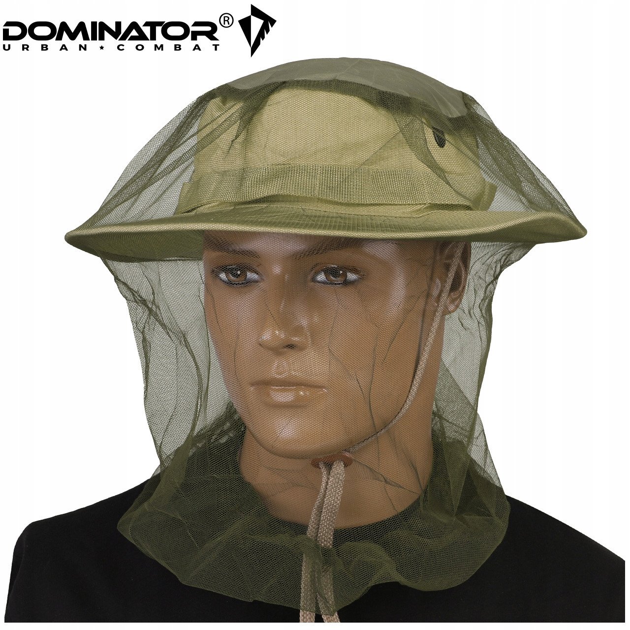 Військова тактична сітка москітна на голову Dominator олива Польща