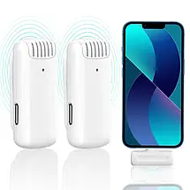 Білий бездротовий мікрофон Ulanzi J12 для iPhone Lightning, фото 6