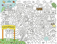 Розмальовка Гра Фермер Мега велика розмальовка набір із фломастерами 120 х150 см, фото 2