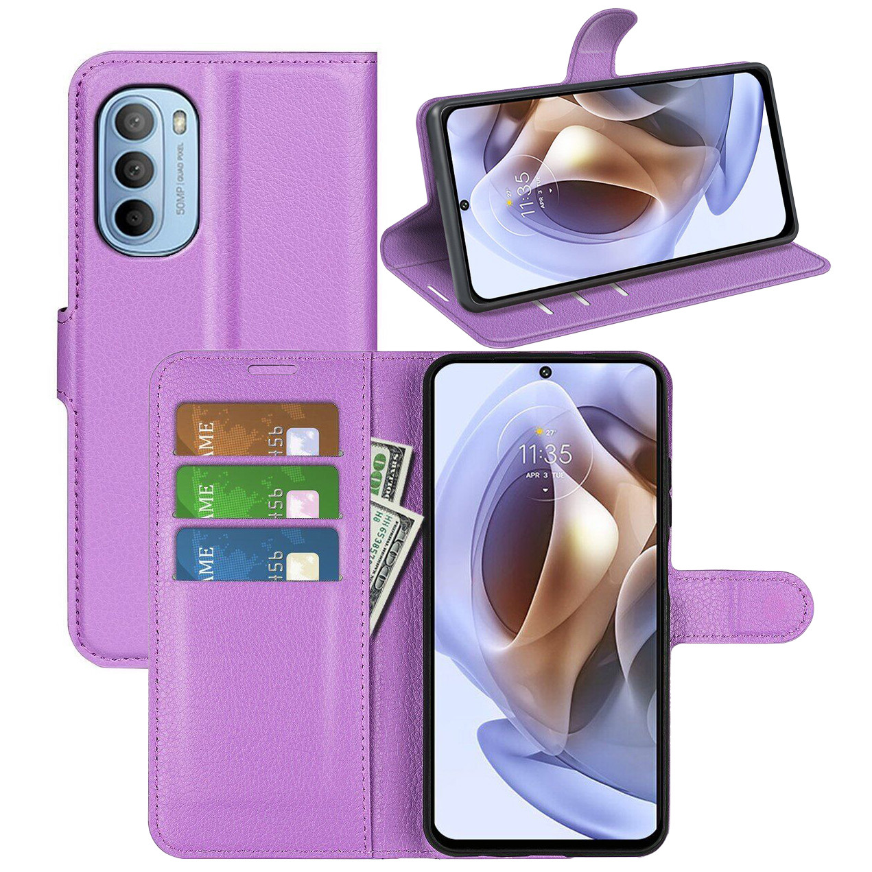 Чохол-книжка Litchie Wallet для Motorola G31 / G41 Violet