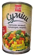 Овочева суміш консервована Varo (горошок, кукурудза, морква) 400 г