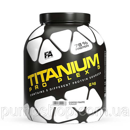 Багатокомпонентний протеїн Fitness Authority Titanium Pro Plex 5 2000 г ( смак полуниця ), фото 1