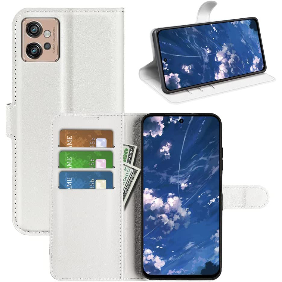 Чохол-книжка Litchie Wallet для Motorola G32 White