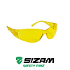 Окуляри захисні відкритого типу 2721 Sizam I-Fit жовті 35044