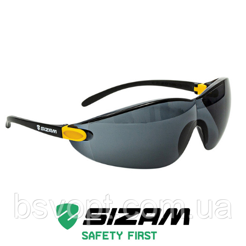 Затемнені окуляри захисні відкритого типу 2752 Sizam I-Max чорні 35051