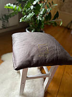 Подушка-накидка на мебель коричневая меблева тканина 40х40 см