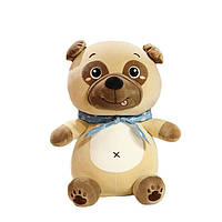 Мягкая игрушка Bambi Собачка 45см с одеялом, 166х110см, коричневый, М13945(Lightbrown)