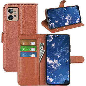 Чохол-книжка Litchie Wallet для Motorola G32 Brown