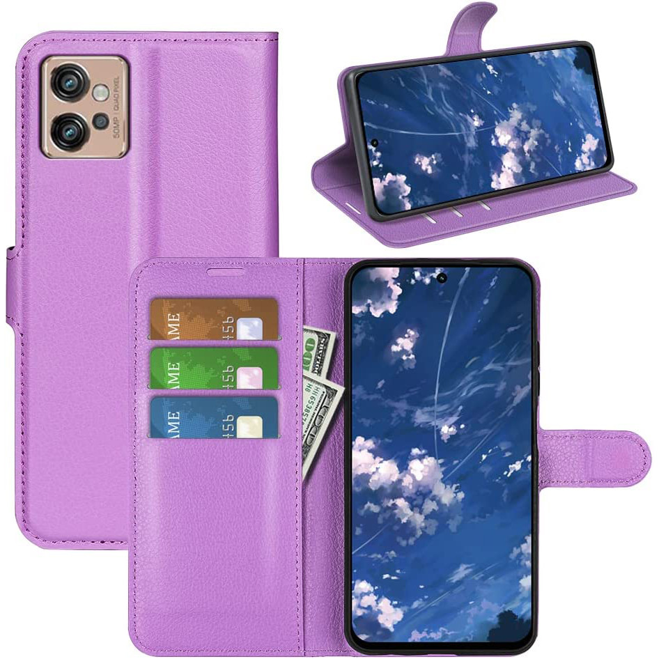 Чохол-книжка Litchie Wallet для Motorola G32 Violet
