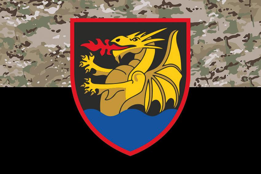 Прапор 32 РеАП ВМС ЗСУ камуфляж-чорний