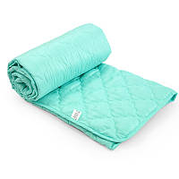 Летнее силиконовое одеяло 140х205 стеганое "Легкость" бирюзовое микрофибра полиэфирное волокно (321.52СЛКУ)