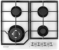 Вбудована газова варильна поверхня 60 см біла Concept pdv7460wh