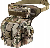 Тактическая набедренная сумка мультикам армейская сумка-подсумок сумка на пояс военный рюкзак-сумка на ногу