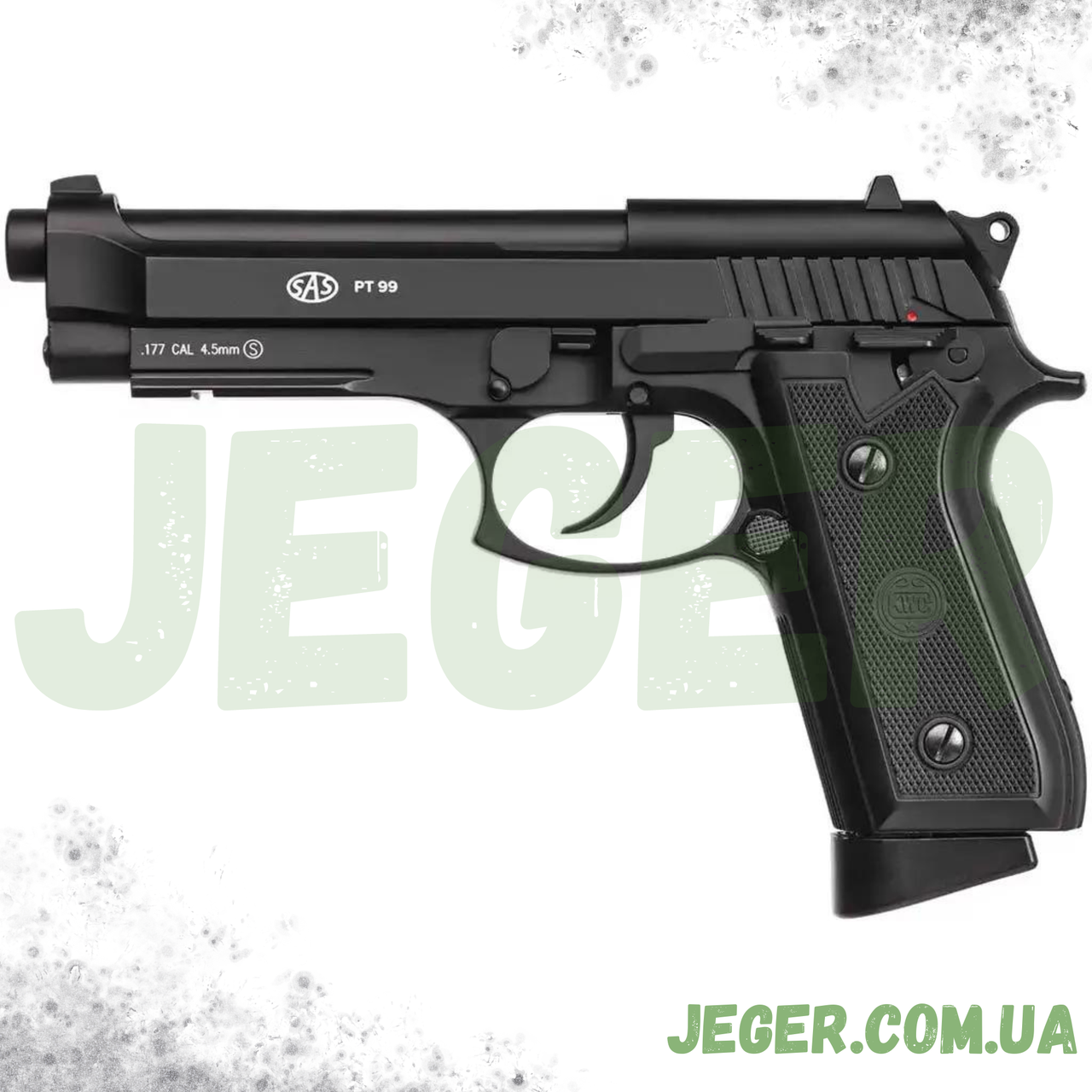 Пневматичний пістолет SAS PT99 Blowback (Beretta 92)