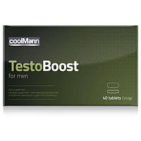 Препарат для повышения потенции, эрекции, натуральное средство для мужчин CoolMann Testoboost For Men, 40 шт