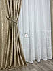 Штори софт мармур комплект №9 беж золото для спальні, мікрософт жаккард, 2 штори, фото 3