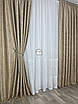 Штори софт мармур комплект №9 беж золото для спальні, мікрософт жаккард, 2 штори, фото 6