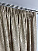 Штори софт мармур комплект №9 беж золото для спальні, мікрософт жаккард, 2 штори, фото 8