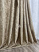 Штори софт мармур комплект №9 беж золото для спальні, мікрософт жаккард, 2 штори, фото 9