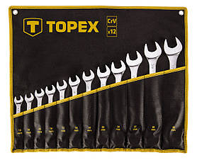 Topex 35D758 Набір ключiв комбінованих, 13 -32 мм, 12 шт.