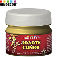 Акриловая золотистая декоративная краска Himdecor Золоте Сяйво 100 г