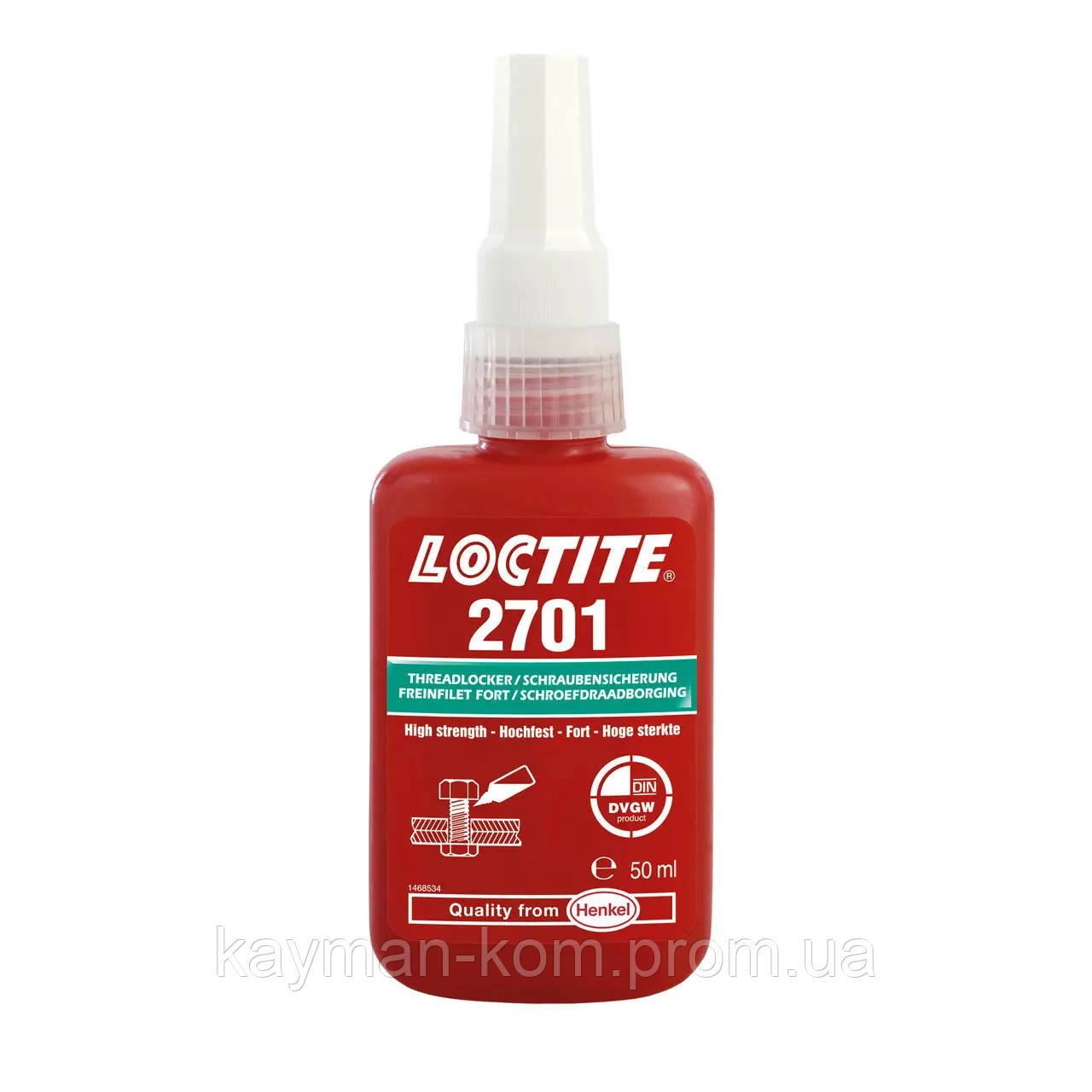 Фіксатор Loctite 2701 (Локтайт 2701) - анаеробний фіксатор високої міцності для нержавійки - фото 1 - id-p242131817