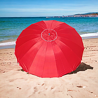Универсальный большой защитный зонт с ветровым клапаном 2.5м и 16 спицами из стекловолокна