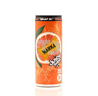 Напиток Marka Juicy Soda Сильногазированный с Соком и со Вкусом Апельсина ж/б 250 мл Венгрия